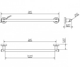 Настенный держатель для полотенец Sonia Tecno Project Black чёрный матовый 166190
