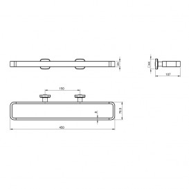Настенный держатель для полотенец Volle Teo универсальный 15-88-341