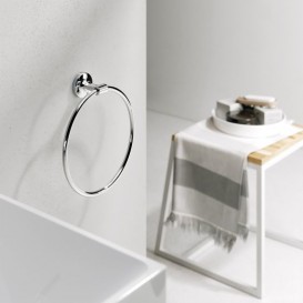 Настенный держатель-кольцо для полотенец Sonia E-Plus хром 124510
