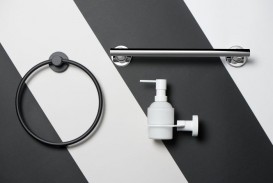 Настінний тримач-кільце для рушників Sonia Tecno Project Black чорний матовий 176786