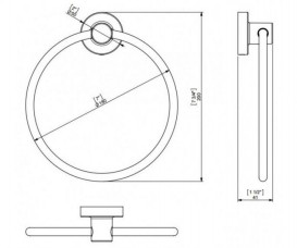 Настенный держатель-кольцо для полотенец Sonia Tecno Project White белый 176847