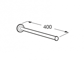 Настінний консольний утримувач для рушників Roca Hotels 40 см хром A815429001