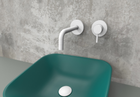 Настінний змішувач для раковини PAFFONI Light білий матовий LIG 006 BO 70