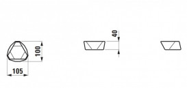 Невелика керамічна чаша Laufen Home Collection TRIO Tray білий H8777750000001