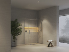 Неподвижная стенка для душа Ravak Roll ROPS-100 профиль полированный алюминий стекло transparent X90VA0C00Z1