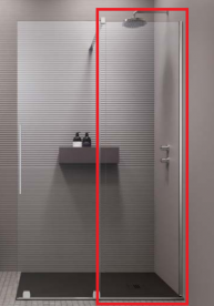 Нерухома стінка душових дверей Radaway Furo Walk-in 80 39.4х200 см прозоре скло 10110394-01-01