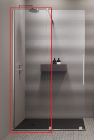 Неподвижная стенка душевой двери Radaway Furo Walk-in 90 44.4х200 см прозрачное стекло 10110444-01-01