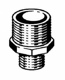 Ніпель редукційний Viega 1531 R1хR½ без внутрішнього конуса латунь 108366