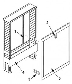 Нижняя декоративная панель встраиваемого коллекторного шкафа TECE TECEfloor 690 77990022