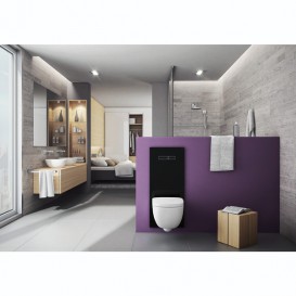 Нижняя стеклянная панель TECE TECElux для установки стандартного унитаза черная 9650105