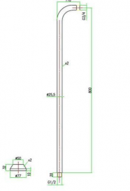 Ніжки для змішувача Fiore золото 35PAPOO2