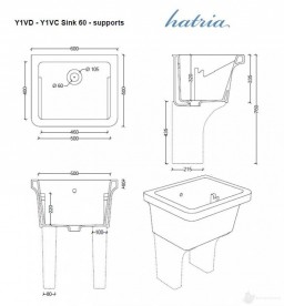 Ножка для хозяйственной раковины Hatria Specials Y1VC
