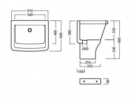 Ножка для хозяйственной раковины Hatria Specials Y1VC