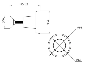 Ніжка для піддону MIRAGGIO штучний камінь білий 69107502