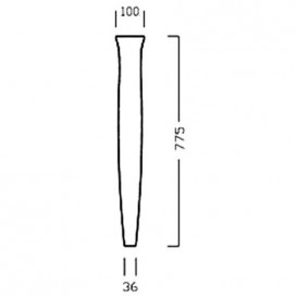 Ножка для раковины Hatria Dolcevita керамика белый Y0FN01