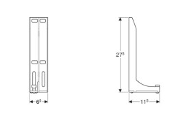 Ніжка Geberit GIS для окремо розташованої стінної системи сталь 461.190.00.1
