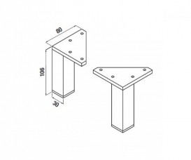Ніжки для меблів у ванну Jika Lyra Plus хром H4944010390001