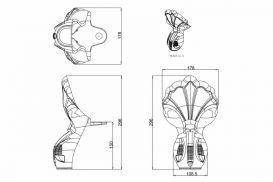 Ножки для ванны Burlington Claw 4 шт хром L1C
