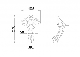 Ножки для ванны Burlington Traditional 4 шт черный E11 BLA