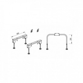 Ножки для угловых ванн Kolpa-san 1001/B металл серый 876502