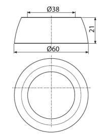 Обрамлення кнопки AlcaPlast для зливних механізмів A2000 хром V0018-ND