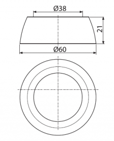 Обрамление кнопки AlcaPlast для сливных механизмов A2000 белый V0094-ND