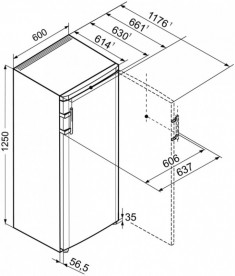 Однокамерный холодильник Liebherr K 2630 Comfort сталь белый K 2630