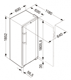 Однокамерний холодильник Liebherr K 4220 Comfort сталь білий K 4220-25 001