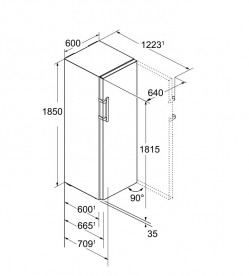 Однокамерний холодильник Liebherr Kef 4370 Premium нержавіюча сталь з покриттям SmartSteel/сталь сріблястий Kef 4370-21 001