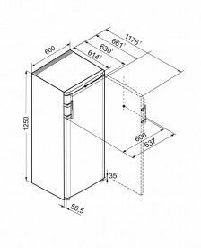 Однокамерний холодильник Liebherr Ctsl 2630 Comfort сталь сріблястий Ksl 2630