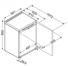 Однокамерный холодильник Liebherr T 1400 Comfort сталь белый T 1400-21 001