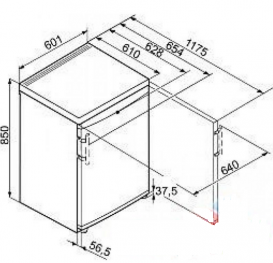 Однокамерный холодильник Liebherr T 1714 Comfort сталь белый T 1714-22 001