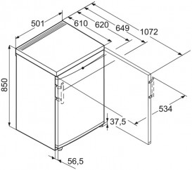 Однокамерный холодильник Liebherr TP 1424 Comfort сталь белый TP 1424