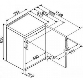 Однокамерний холодильник Liebherr TX 1021 Comfort сталь білий TX 1021-22 001