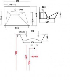 Раковина для ванної підвісна Olympia колекція Crystal біла 09.KR