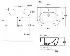 Раковина для ванної підвісна Olympia колекція Nicole біла 08NI