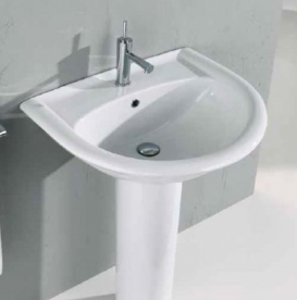 Раковина для ванной на пьедестал Olympia коллекция Federica белая 63.40