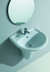 Раковина для ванної на п'єдестал Olympia колекція Federica біла 08.40