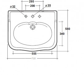 Раковина для ванної на п'єдестал Olympia колекція Impero біла 08.11