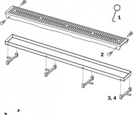 Опора основы для плитки и панели steel TECE TECEdrainline 668020