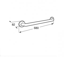 Опорный поручень для ванной Roca Access Comfort 60 см белый A816902009