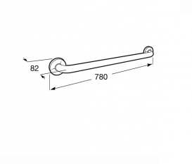 Опорний поручень для ванної Roca Access Comfort 70 см білий A816903009
