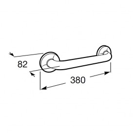 Опорний поручень для ванної Roca Access Comfort 30 см хром A816926001