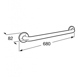 Опорный поручень для ванной Roca Access Pro 60 см белый A816953009