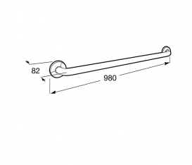 Опорный поручень для ванной Roca Access Pro 90 см белый A816955009