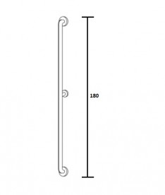 Опорный поручень вертикальный Hatria Autonomy белый Y0D8