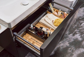 Органайзер базовый для тумбы Hansgrohe IntraStoris 9х22 см пластик черный 54226670