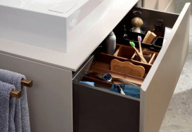 Органайзер для тумби Hansgrohe IntraStoris 11,5х32 см темний горіх 54227630