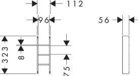 Органайзер для тумби Hansgrohe IntraStoris 11,5х32 см темний горіх 54227630