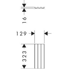 Органайзер для тумби Hansgrohe IntraStoris 13х32 см із хвилеподібним профілем темний горіх 54228630